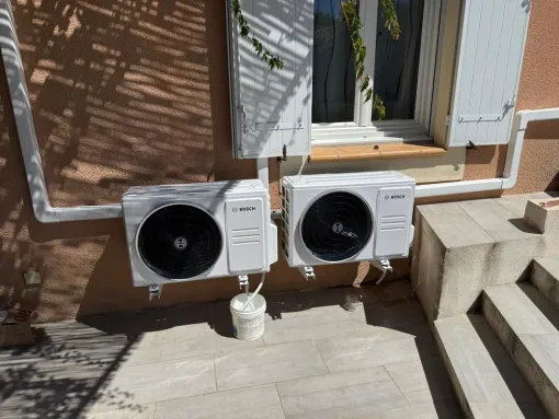 Installation d'une clim Bosch au Lavandou, Brignoles, Climathermofluide
